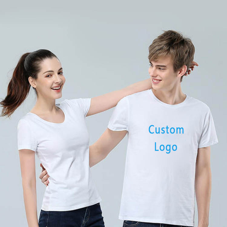 High quality unisex t shirt with logo custom design screen printing sublimation embroidered 3D embossed or digital print tee