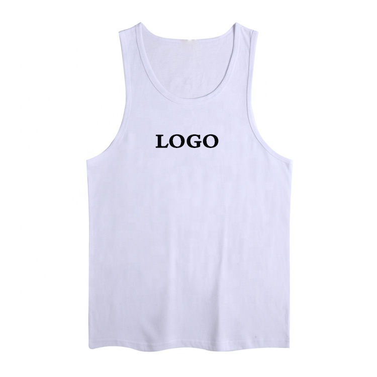 Wholesale cotton spandex tank tops men&#39;s singlet plain tanktop custom your logo