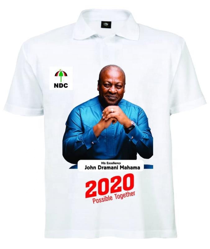 Wholesale NDC polo shirt/2021 NDC polo shirts/ president&#39;s image NDC election polo shirt