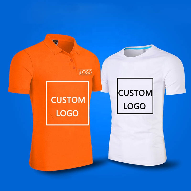 Wholesale blank custom printing logo 65% polyester 35% cotton t-shirt for men and women unisex men summer clothing vendor