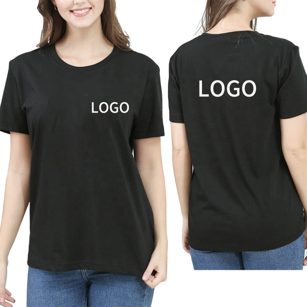 Label Private Customize Logo Cartoon Printed T shirts For Women Round O Neck 100% Premium Cotton Blank Women Graphic T Shirts