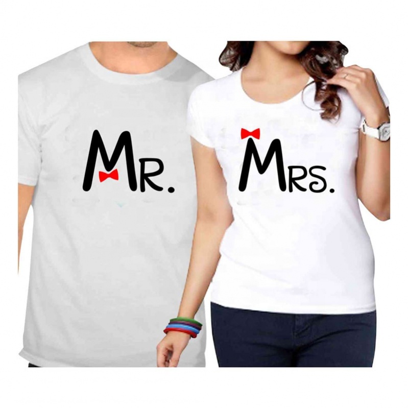 DIY Custom logo love couple t-shirt design white couple lover t shirt