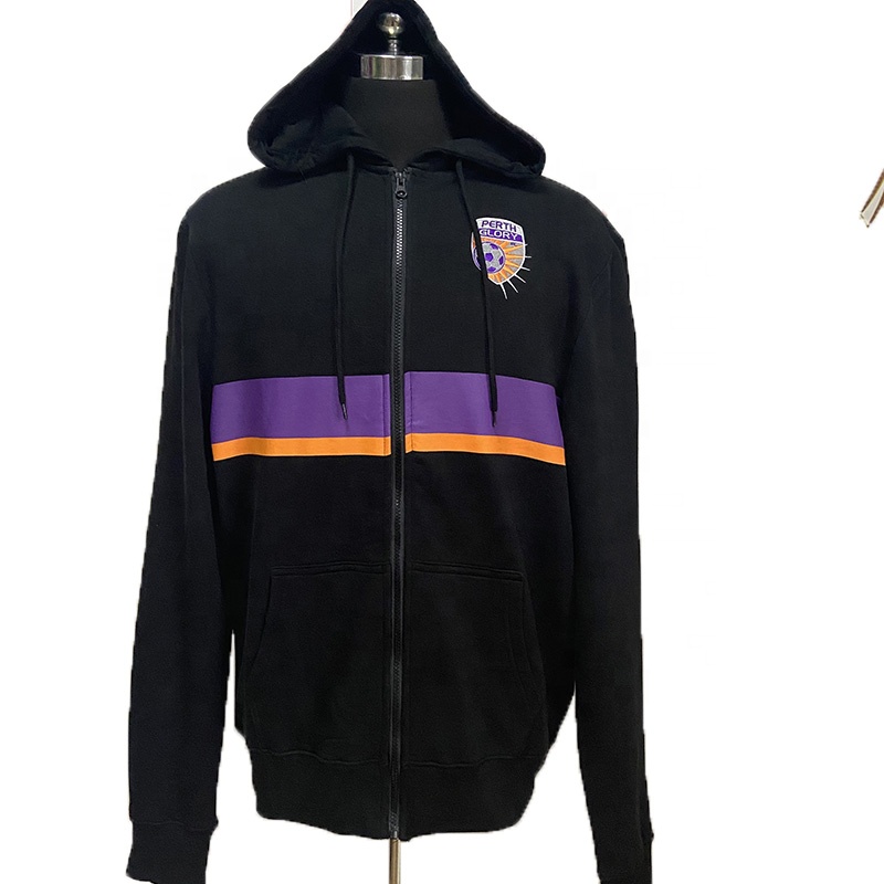 custom thick unisex 100% cotton zip up hoodie black silk screen printing plus size hoodies &amp; sweatshirts in bulk