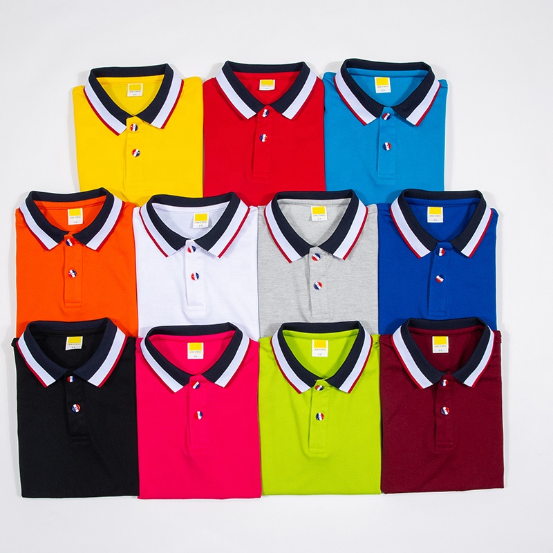 Mixed colors sizes yarn dyed polo shirt formal business mens golf shirts custom embroidery printing logo