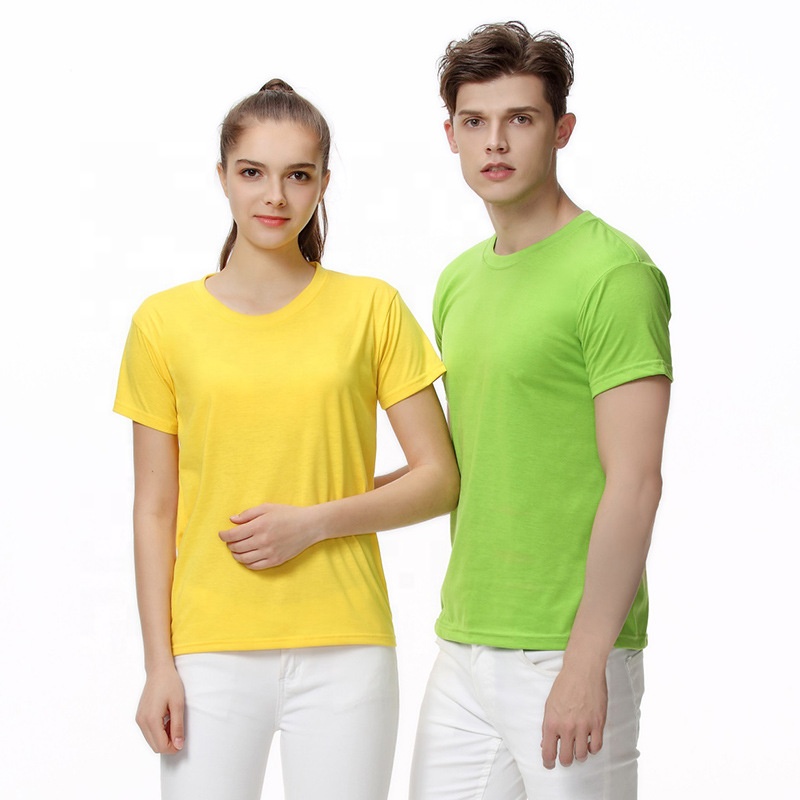 High quality blend t shirt 85 65 50 60 80% polyester 15 35 50 40 20% cotton short sleeve round neck loose fit t-shirt for man