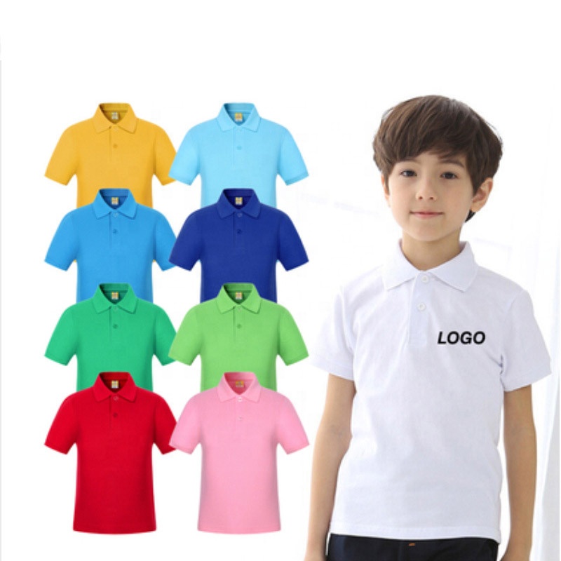 Summer sport child polo shirt sports breathable 100% cotton short sleeve uniform golf boys t shirts &amp; polo shirts