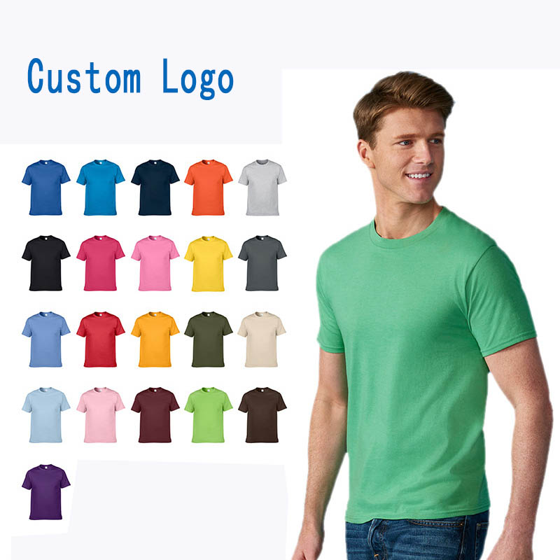 Wholesale 100% cotton fabric blank t shirt with no tag yellow black white blue green combed ring spun cotton t shirt suppliers