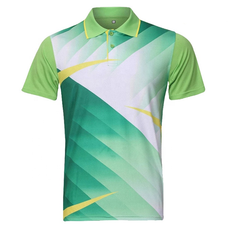 Quick Dry Polo Shirt Polyester Sublimation Fashion Printed Plus Size Men&#39;s Woman&#39;s Golf T-shirts Leisure Sport Mesh Collar Shirt