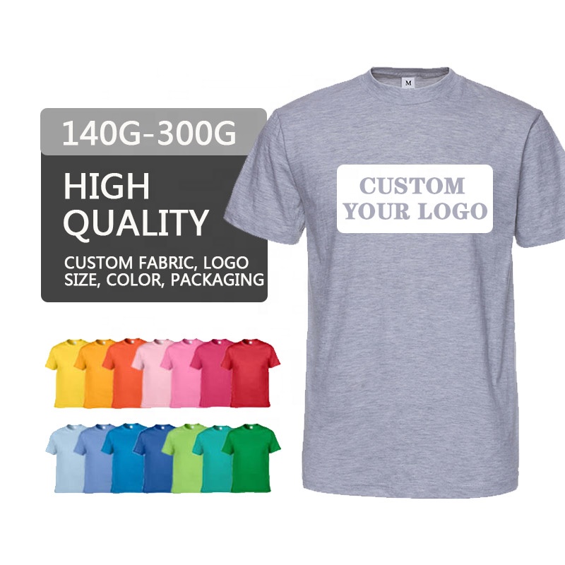 Wholesale plus size men&#39;s cotton short sleeve t-shirt 85 65 50 35 polyester 15 35 50 65 cotton custom t-shirt manufacturer