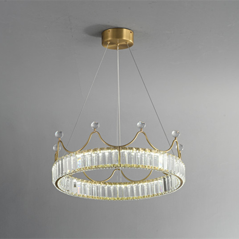 Round Crystal Chandelier for Bedroom