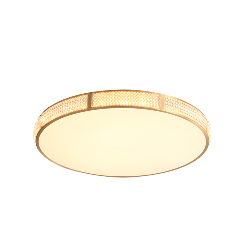 Acrylic Round Led Luxury Decorative Brass Ceiling Lamp