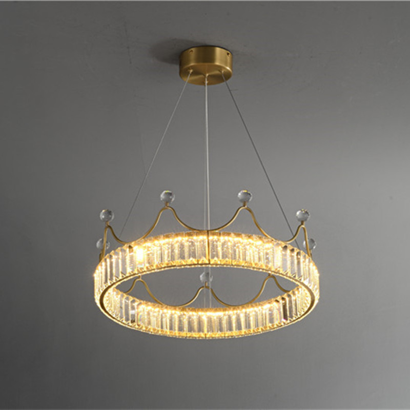  Round Crystal Chandelier for Bedroom
