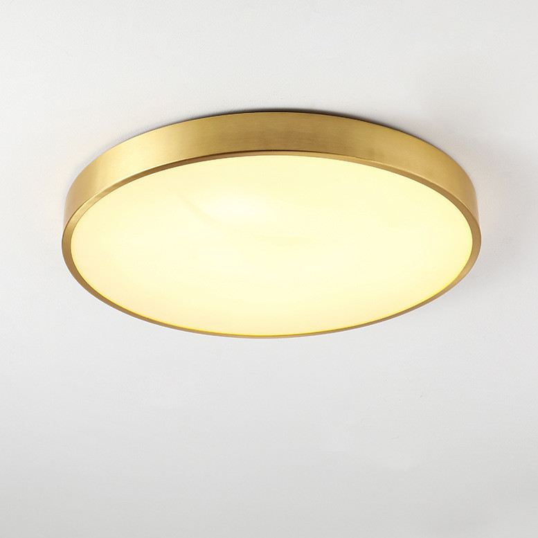 Round Led Luxury Decorative Brass Ceiling Lamp 