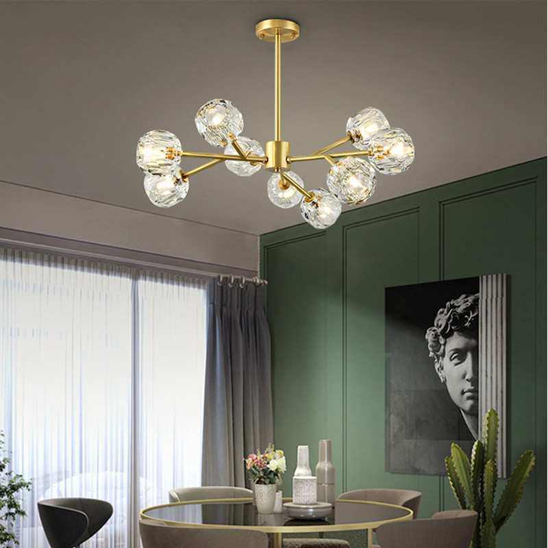  Luxury Decorative Brass Chandeliers for Dining Room Loft Sputnik lighting