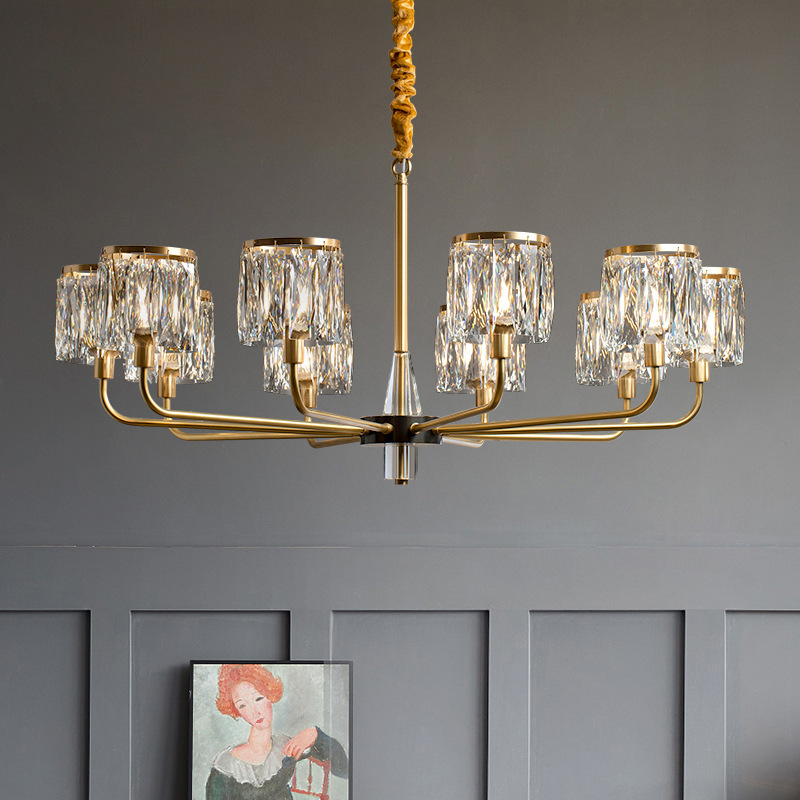Brushed Brass Hammered Dome Pendant Light Fixture Gold Chandeliers  