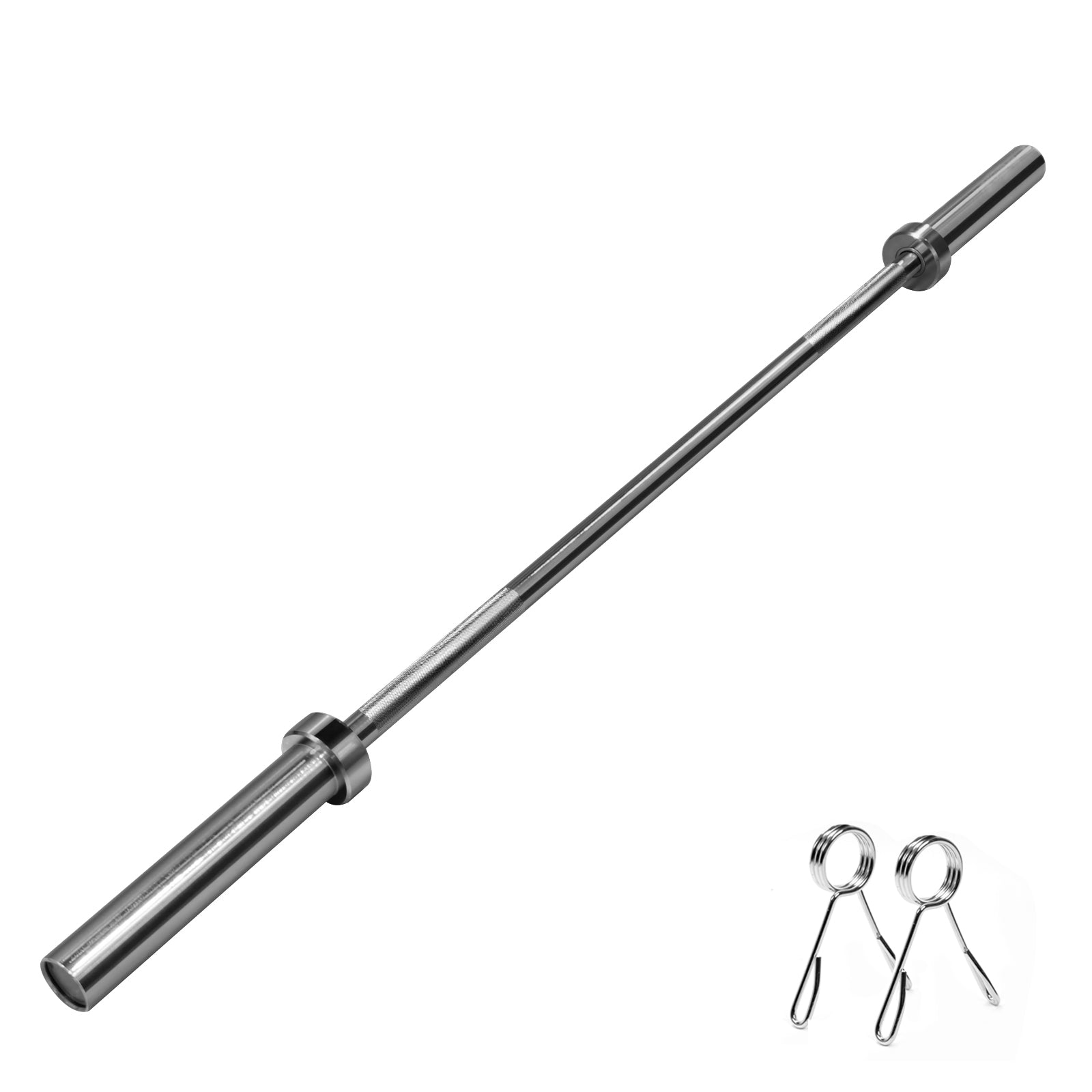 5 FT OLYMPIC WEIGHTLIFTING BARBELL WITH SPRING COLLARS