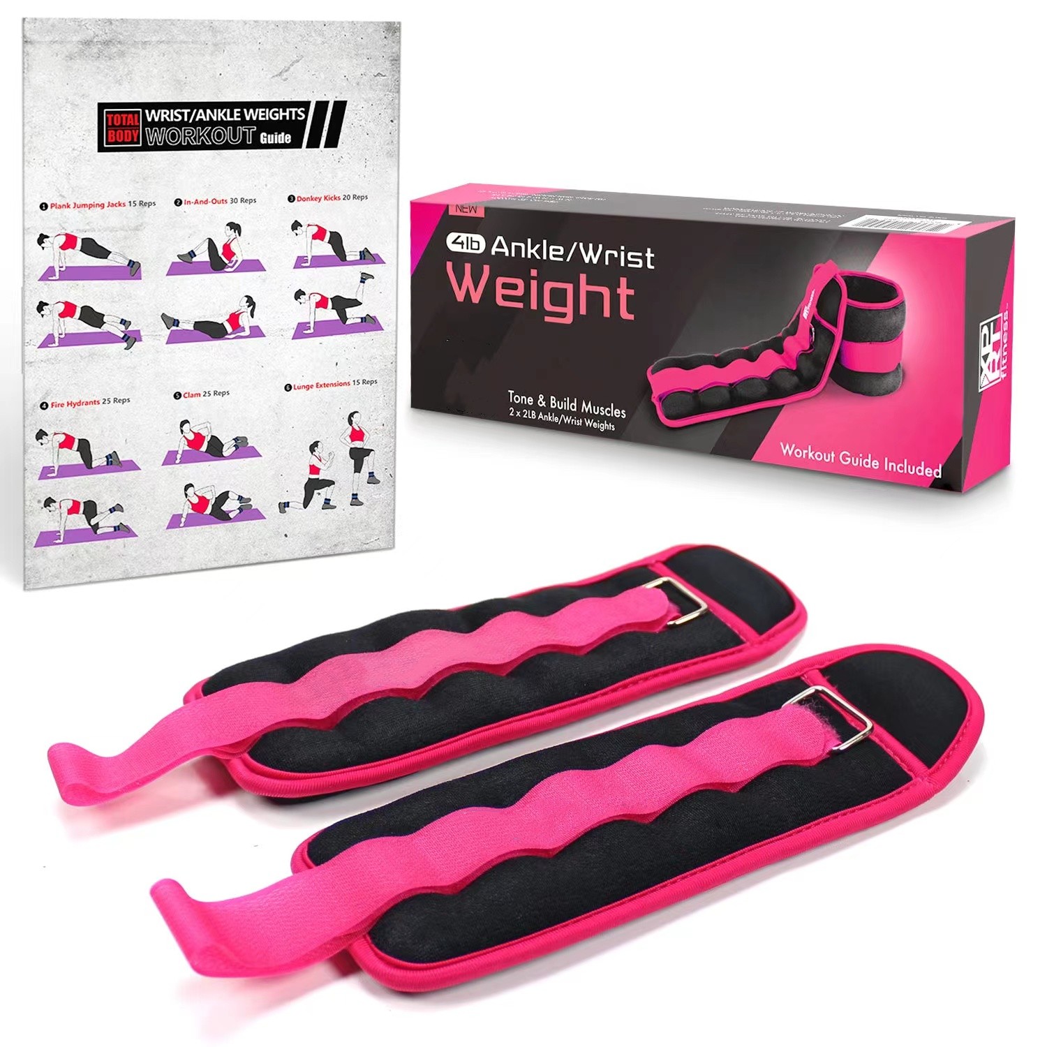 2lb Ankle Weights for Women and Men, for Exercise, Walking, Jogging 