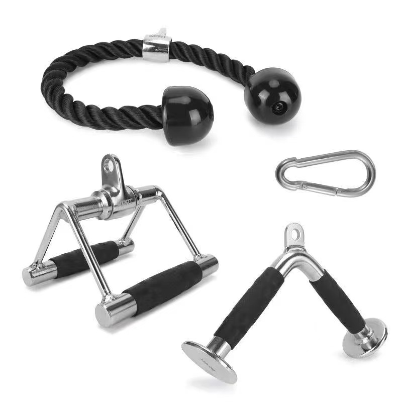 CABLE ATTACHMENT PULL DOWN ATTACHMENT SET - V HANDLE, V-SHAPED BAR, TRICEP ROPE