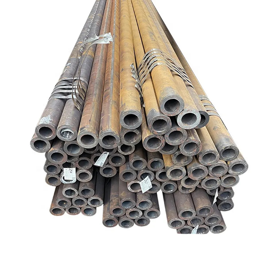 Sch80 Ss400 S235jr Q345 Q195 Sch 40 St37 St52 Hot Rolled Seamless Pipe Round Black Painted Seamless Low Carbon Steel Pipe