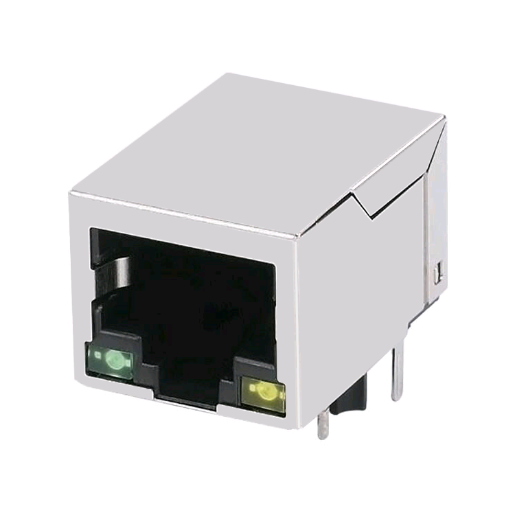  ARJC02-111009D With LEDs 100Base-T Modular Socket 8 Pin Female PCB Jack RJ45 Connector