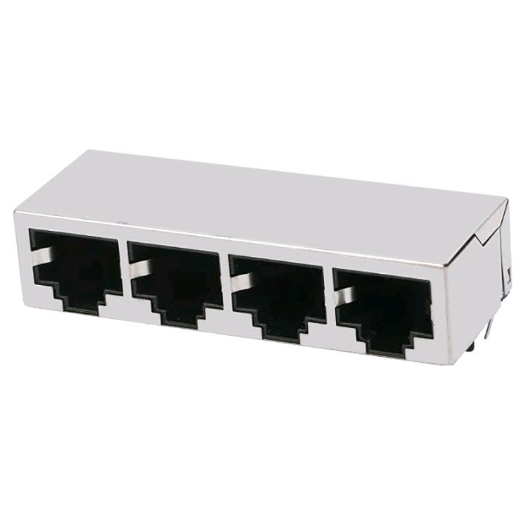 SI-60103-F 10/100 BASE-T RJ45 1x4 INTEGRATED MAGNETICS CONNECTOR