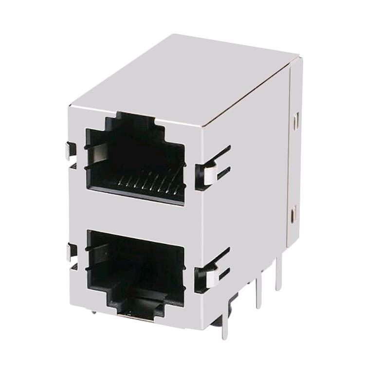 5569381-1 Without LED Ethernet Socket 2x1 Port RJ45 Connector