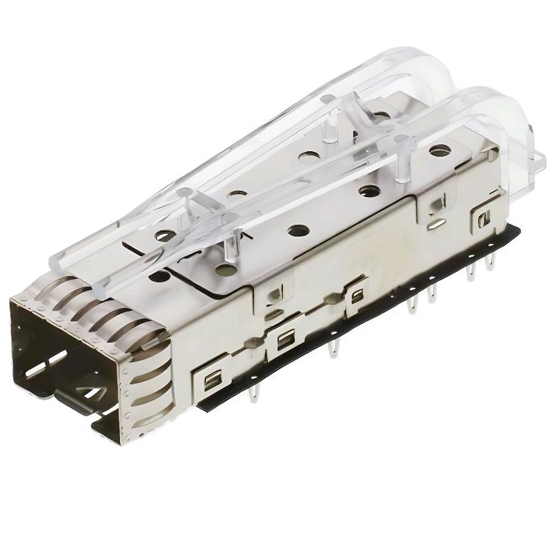 10126907-101LF Press-Fit With Light Pipe Type Optical Fiber 1x1 SFP+ Cage Connector