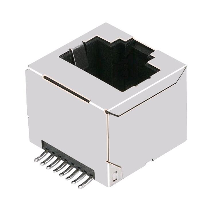 1705549-1 180 Degree Without LED Modular Jack Vertical RJ45 Connector SMT 8 pin