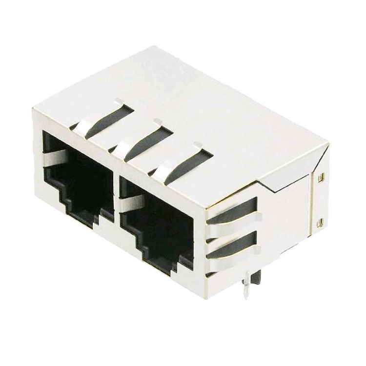 ARJ12A-MCSA-MU2 With 100 Base-T Magnetic 1x2 Port RJ45 Connector