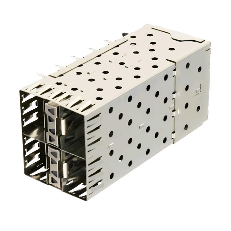 Cage Assembly with Integrated Connector Data Rate (Max) External Springs 2X2 SFP Connector No Included Lightpipe