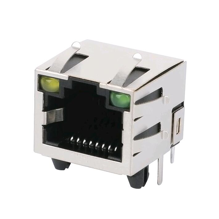 1-406507-1 Singler Port 8P8C Shielded RJ45 Ethernet Connectors Without Transformer