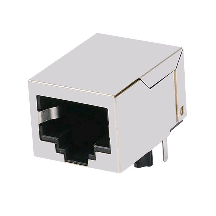 ARJ11A-MCSI-B-A-EKU2 Single Port Tab Down Integrated 100M Filter With LED RJ45 Connector 