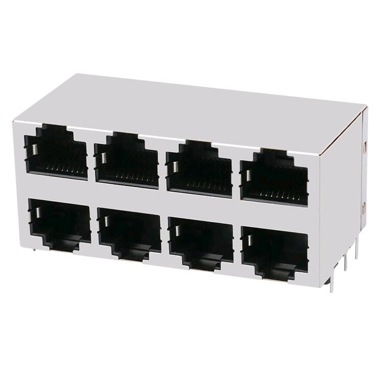 10118072-500A010LF Without LEDs 8P8C 2x4 Port Ethernet RJ45 Female Connector