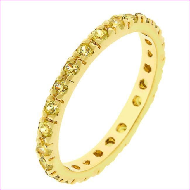 9ct Rose Gold Cubic Zirconia Full Eternity Stacker Ring | Rings | Goldmark AU