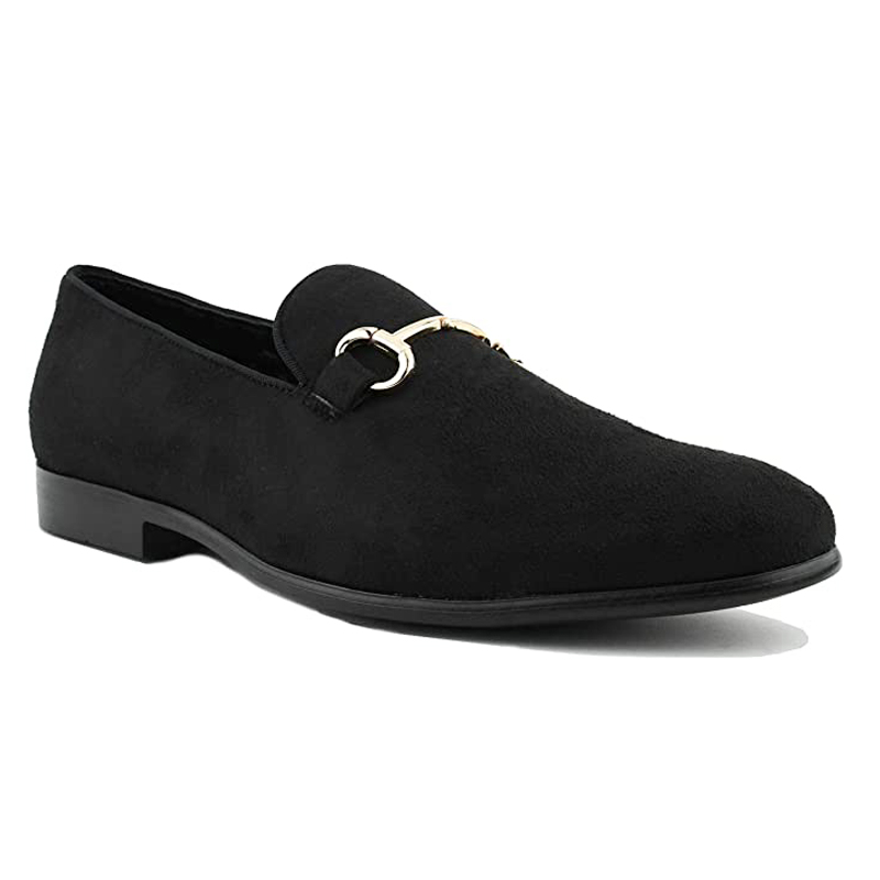 Dress Shoes Black Suede Loafers For Men