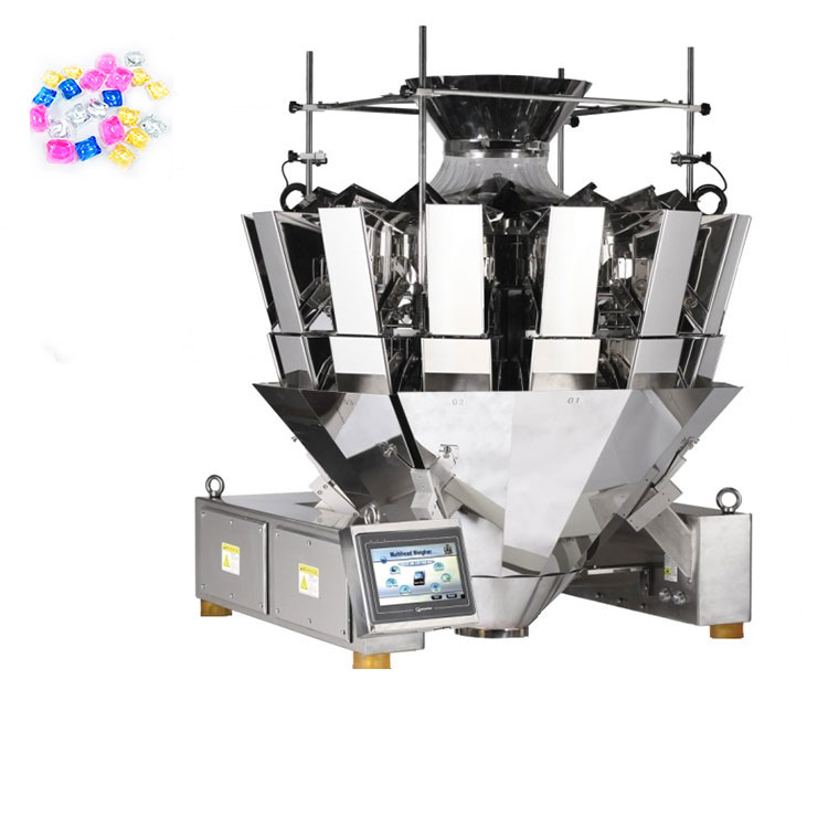 High Speed 120bags/min 14 Head Multihead Weigher Laundry Capsule PVA Pods Counting Weighing Filling Packing Machine