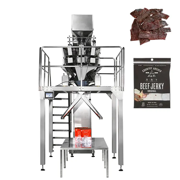 Semi-automatic Beef Jerky Packing Machine with Multi-head Weigher