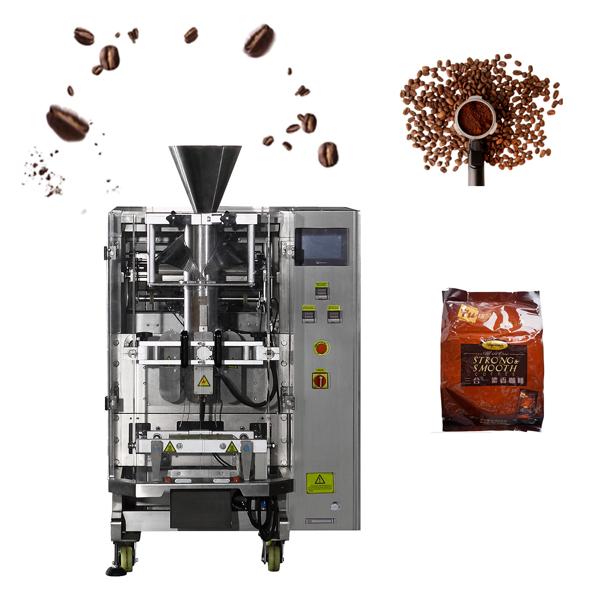 OEM/ODM China Automatic Grain Rice Sugar Coffee Bean Nut Weighing Vertical Granule Packing Machine
