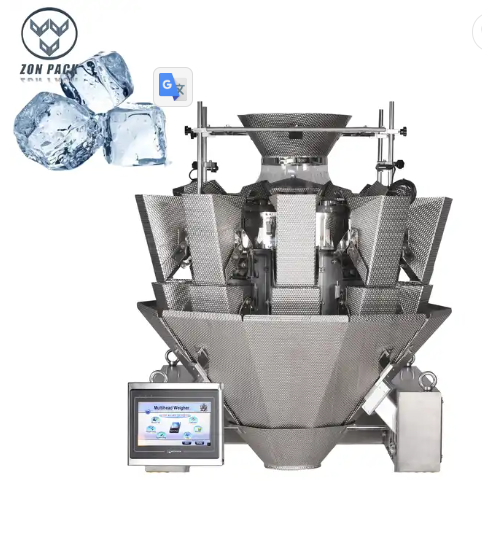 Automatic 10 14 Multihead Weigher Ice Cube Weighing Machine 