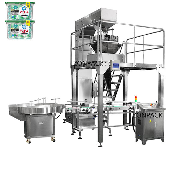 Automatic Counting Laundry Detergent pods Filling packing machine