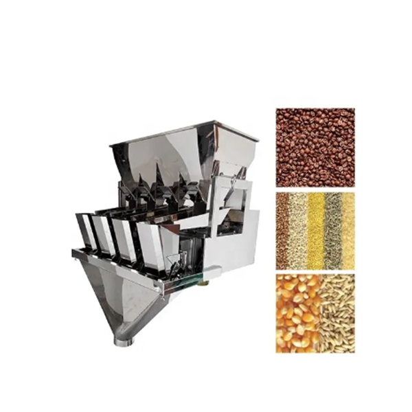 High sensitivity 4 multi head linear weigher packaging machine for rice
