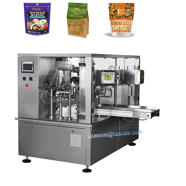 Automatic 1kg 2kg Rice Cereal Oats Premade Zipper Bag Packing Machine