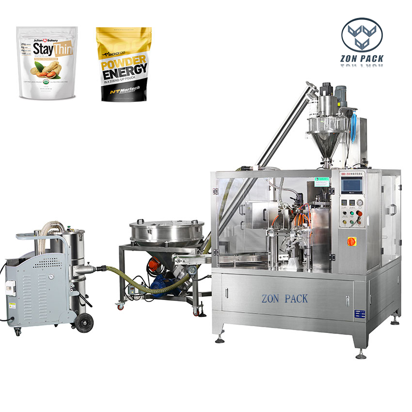 High Speed Rotary Powder Doypack Packing Machine With Auger Filler