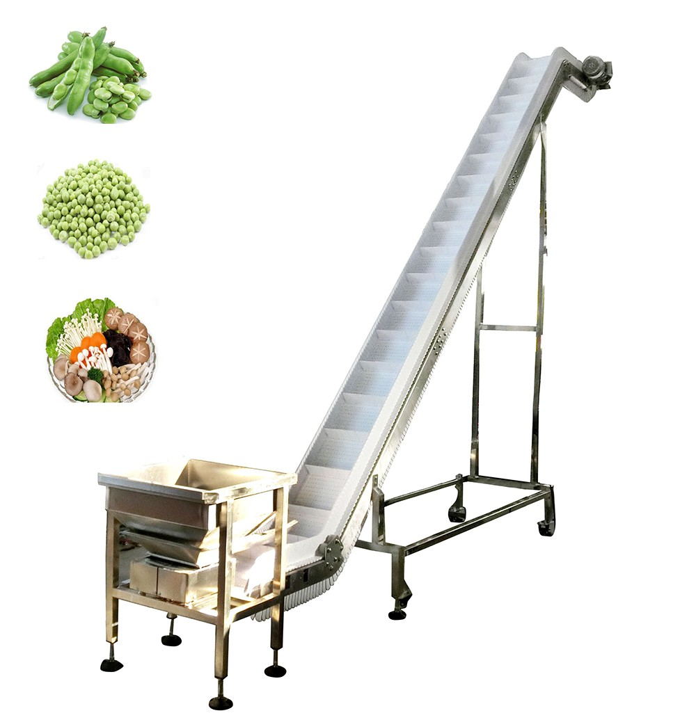 Factory Directly Sale Feeding Product Inclined Conveyor For Frozen Food