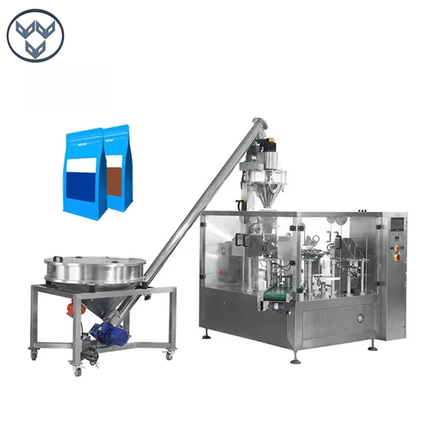 Automatic auger filler washing powder rotary packing machine for stand up bag