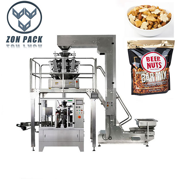Automatic weighing food chips corn pacakaging pre-made pouch bags packing machine
