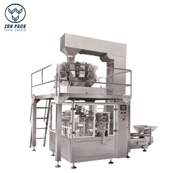 Fully automatic candy packaging premade zipper bag granule food nuts package doypack packing machine