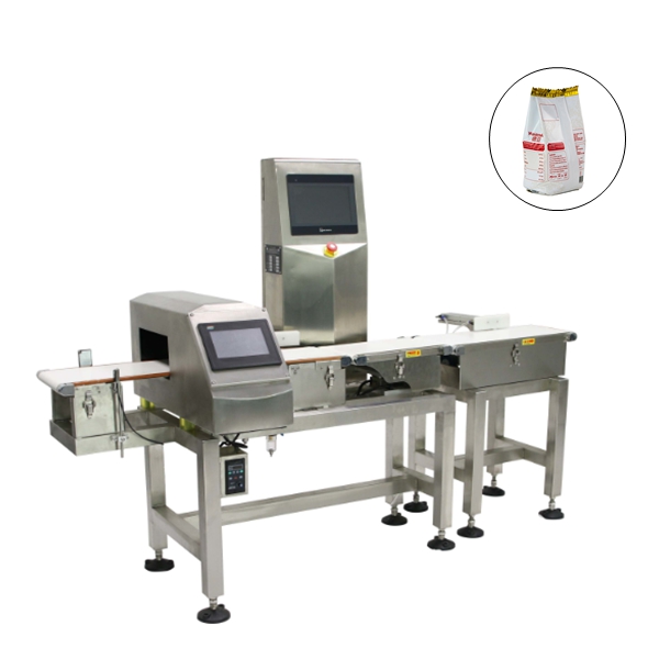 Automatic high precision nuts/snacks/foods packaging bag metal detector with check weigher