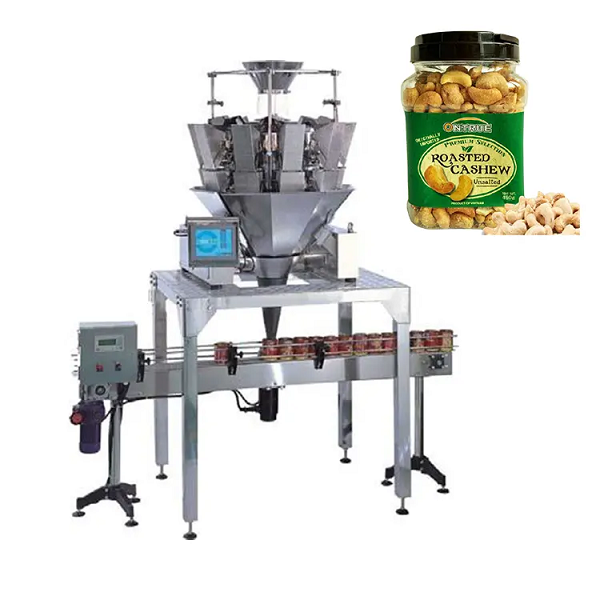 Automatic Bottle Filling Line Cashew Nuts packing Machine Can Case Jar Filling Capping Machine