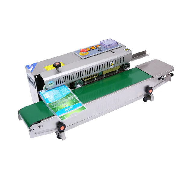 Automatic horizontal plastic film bags heat sealing machine continuous band sealer machine
